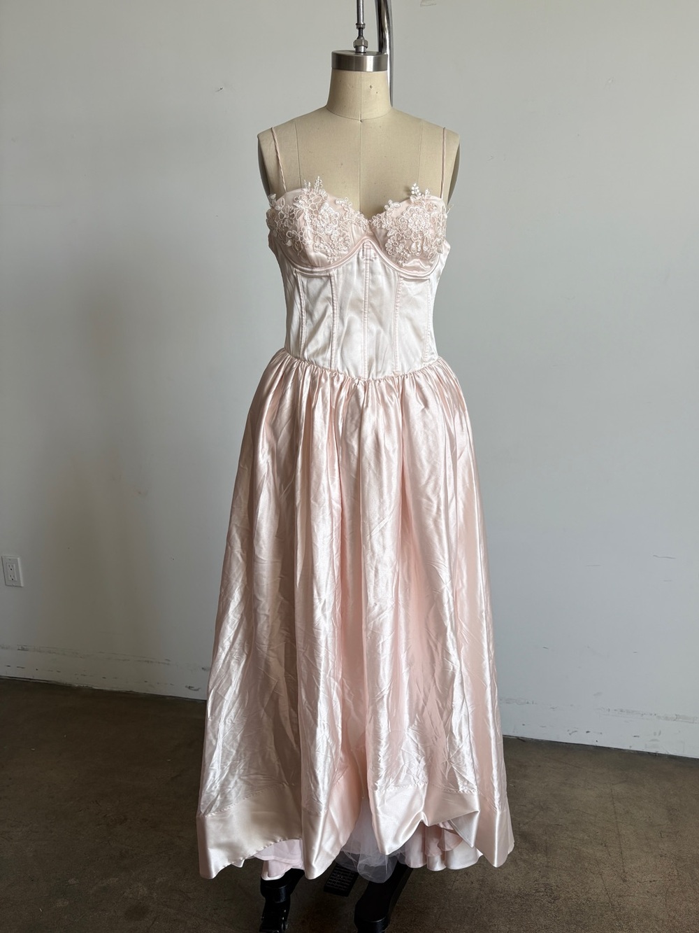 $769 NWT For Love & Lemons “Nara” Pink Tulle Dress Gown Wedding Sz Large - Picture 5 of 13